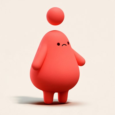 霧面 3D 產品圖在聽