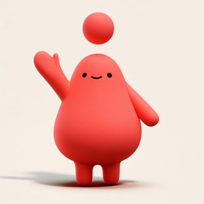 霧面 3D 產品圖打招呼
